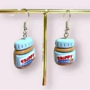 ❤️ FREE Peanut Butter Chic Pop Art Artsy Cartoon Jiffy Charm Drop Hip Earrings